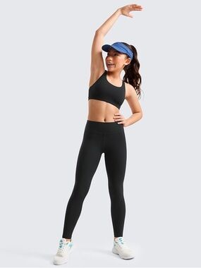 CRZ YOGA Girls Butterluxe Full Length Double waisted Yoga Leggings kids size med